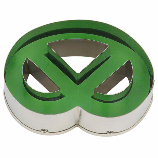 Städter Linzer-Ausstecher mit Auswerfer Brezel, Ausstechform, Plätzchenform, Keks, Plätzchen, Edelstahl / Kunststoff, 6.5 cm, 954077