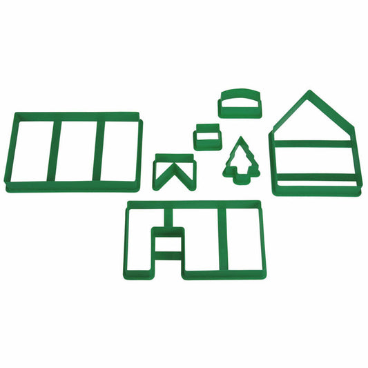 Städter Ausstecher Hexenhaus / Lebkuchenhaus Set, 7-tlg., Ausstechform, Plätzchenform, Keks, Plätzchen, Kunststoff, 954220
