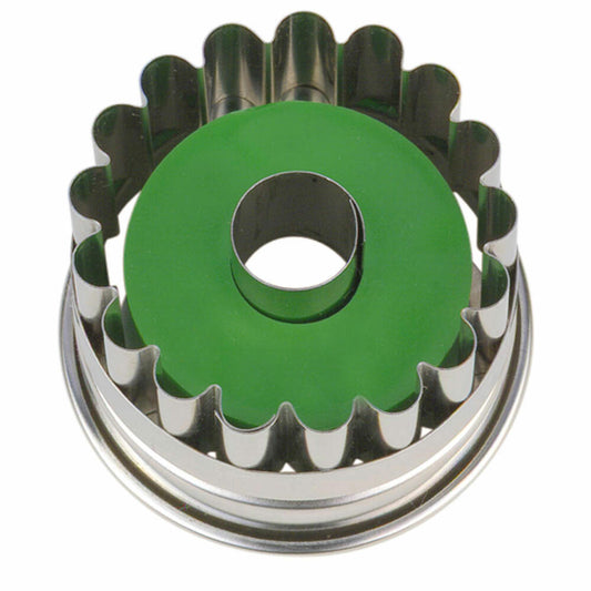 Städter Linzer-Ausstecher mit Auswerfer Welser-Ringerl, Ausstechform, Plätzchenform, Keks, Plätzchen, Edelstahl, Ø 4 cm, 954381