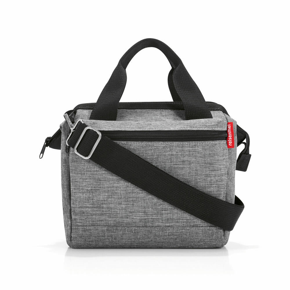 reisenthel Allrounder Cross, shoulder bag, shopping companion, bag, handbag, polyester fabric, Twist Silver, 4 L, MQ7052
