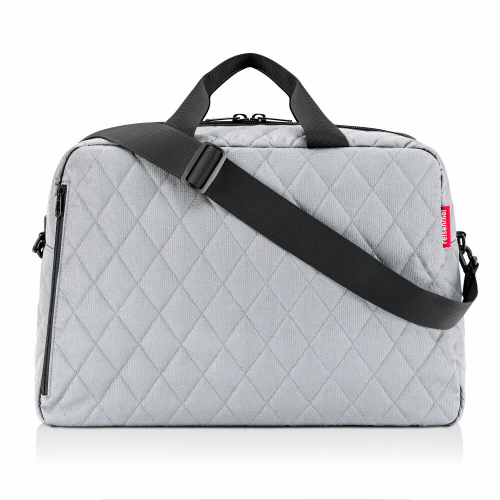 reisenthel duffelbag M, Handgepäck-Reisetasche, Tragetasche, Rhombus Light Grey, 38 L, BG7060