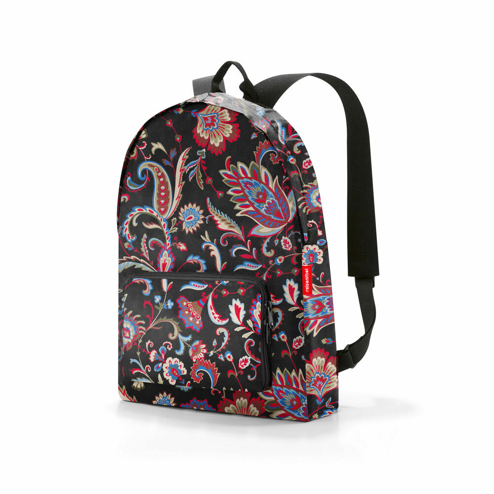 reisenthel mini maxi rucksack, Einkaufstasche, Backpack, Paisley Black, 14 L, AP7064