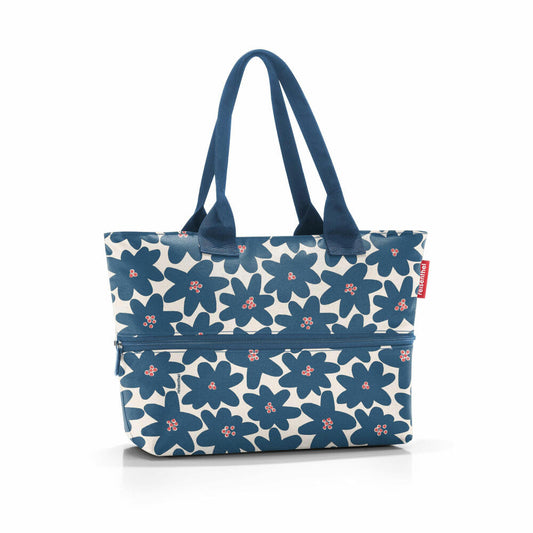 reisenthel shopper e1, shopping bag, carrying bag, Daisy Blue, 12 L, RJ4106