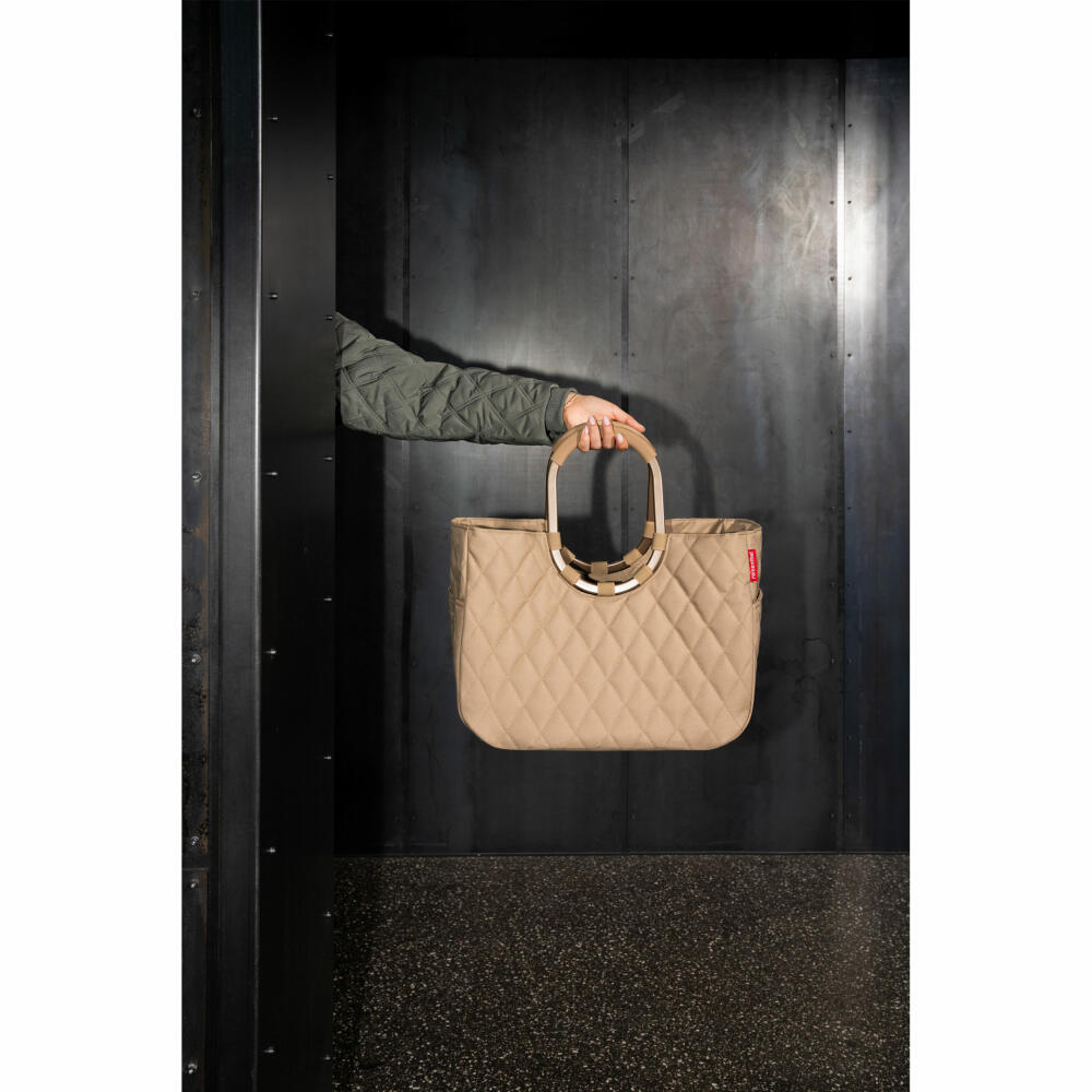 reisenthel loopshopper L, Einkaufstasche, Shopper, Tragetasche, Tasche, Frame rhombus ginger, 25 L, OR6046