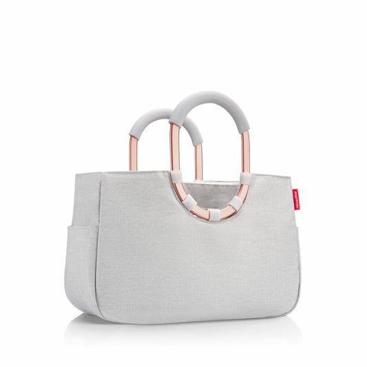 reisenthel loopshopper M, shopping bag, shopping basket, carrying bag, Frame Twist Sky Rose, 12 L, OS1036