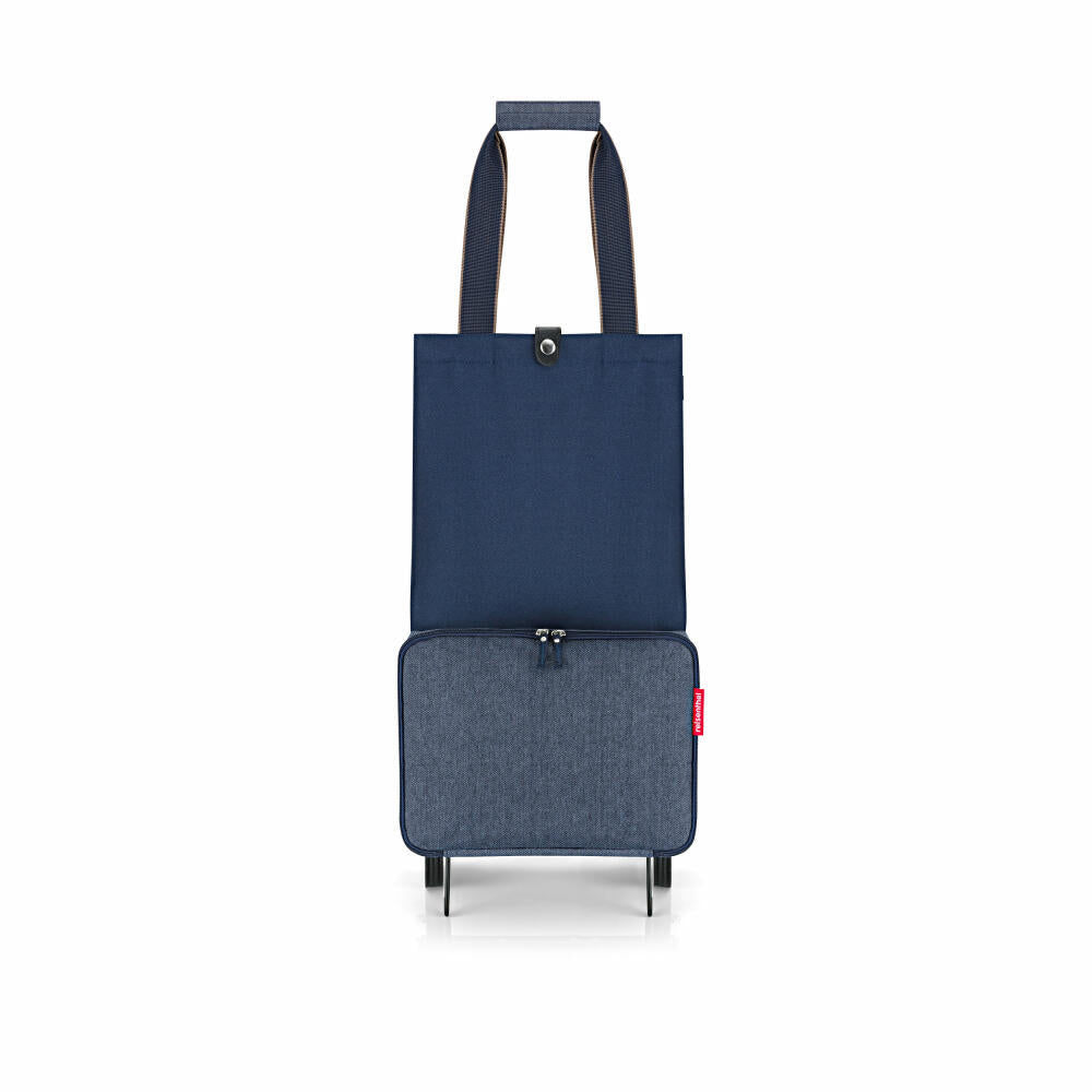 reisenthel foldabletrolley, shopping trolley, Herringbone Dark Blue, 30 L, HK4113
