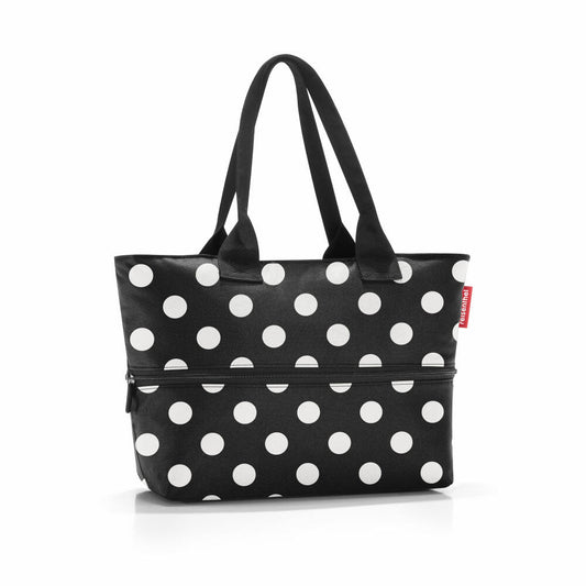 reisenthel shopper e1, shopping bag, carrying bag, bag, Dots White, 12 L, RJ7073
