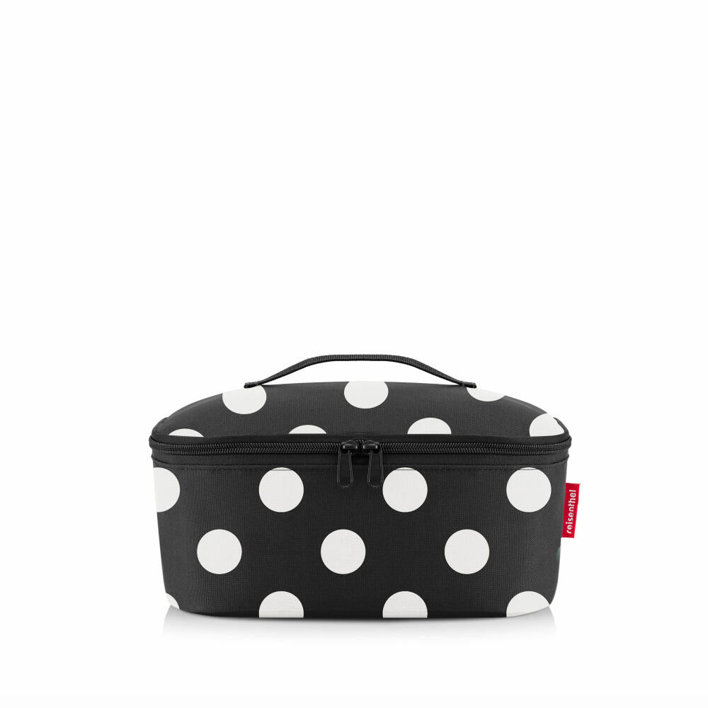 reisenthel coolerbag M pocket, Kühltasche, Isolierte Tasche, Thermotasche, Dots White, 4.5 L, LF7073