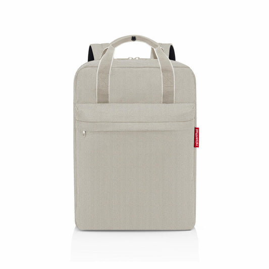reisenthel allday backpack M, backpack, leisure backpack, bag, hand luggage, Herringbone Sand, 15 L, EJ6049