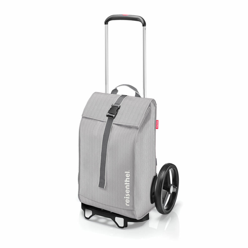reisenthel citycruiser, shopping trolley with bag, Herringbone Grey, 40 L, MJ7074