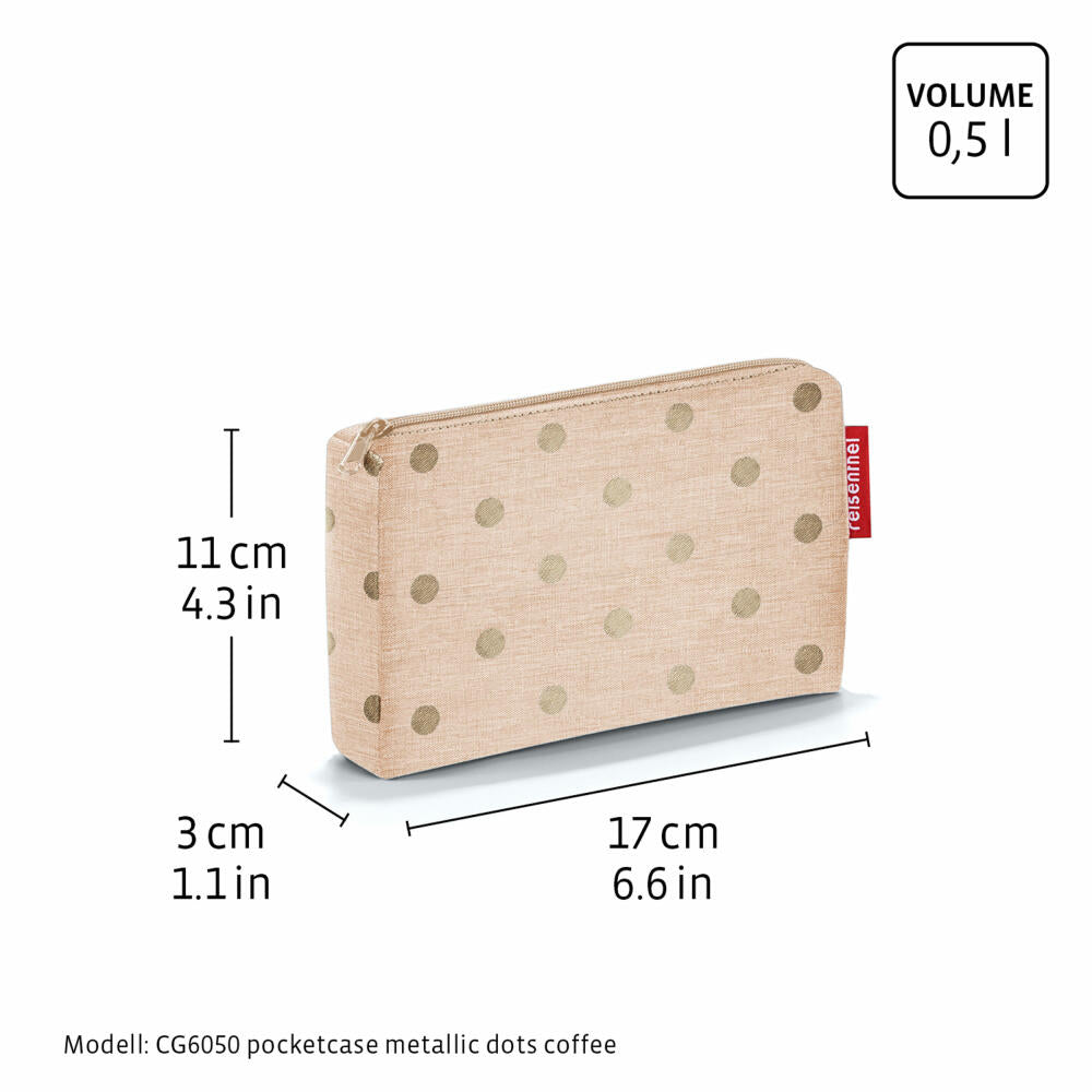 reisenthel cityshopper 2 set #1, 2-tlg., Tragetasche, Tasche, pocketcase, Metallic Dots Coffee, 25 L, ZD6050