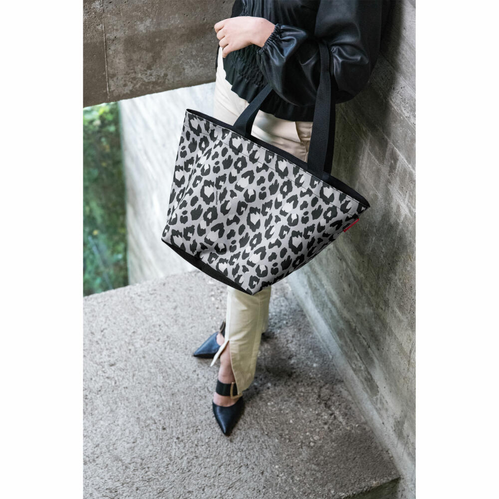 reisenthel shopper M, Einkaufstasche, Tragetasche, Tasche, Leo Nero, 15 L, ZS7080