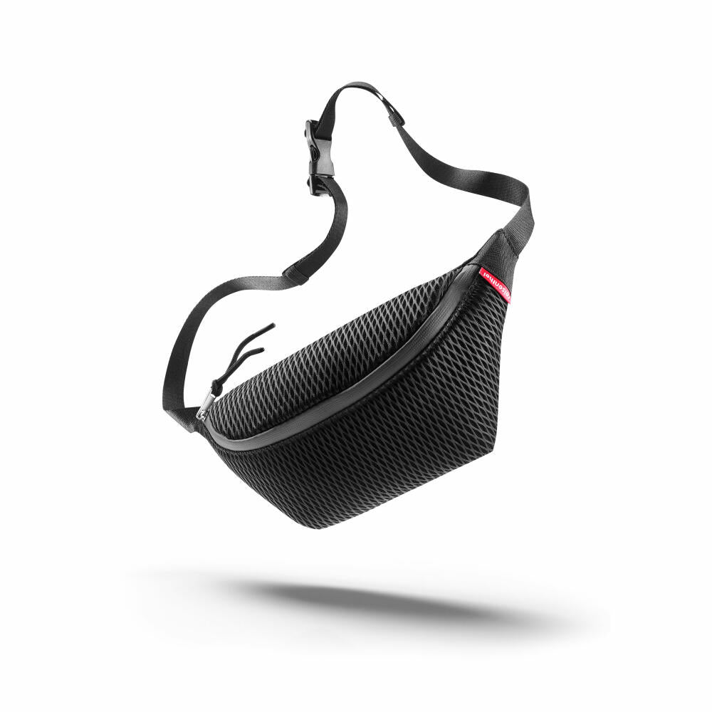 reisenthel extralite beltbag, Bauchtasche, Handtasche, Gürteltasche, Tasche, Mesh Black, 1.2 L, GL7082