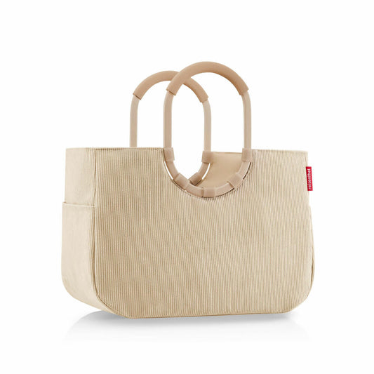 reisenthel loopshopper L, Einkaufstasche, Shopper, Tragetasche, Tasche, Frame Cord Sand, 25 L, OR6053