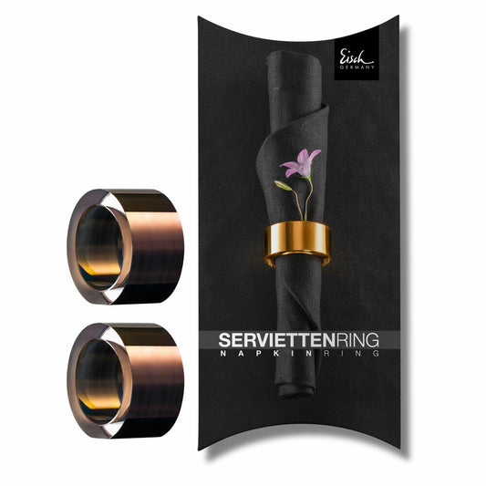 Eisch napkin ring set of 2 copper, napkin holder, glass, copper, 50 mm, 77290503