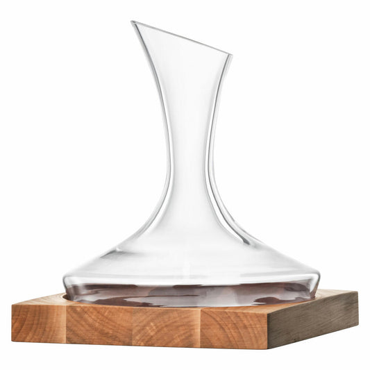 Eisch Dekantierkaraffe auf Holzsockel Wood Edition, Dekanter, Karaffe, Kristallglas, 0.75 L, 30172815