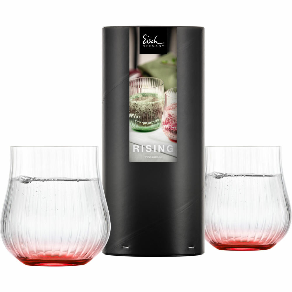 Eisch Allround Becher Rising, 2er Set, Trinkbecher, Trinkglas, Gläser, Kristallglas, Rot, 400 ml, 78711318