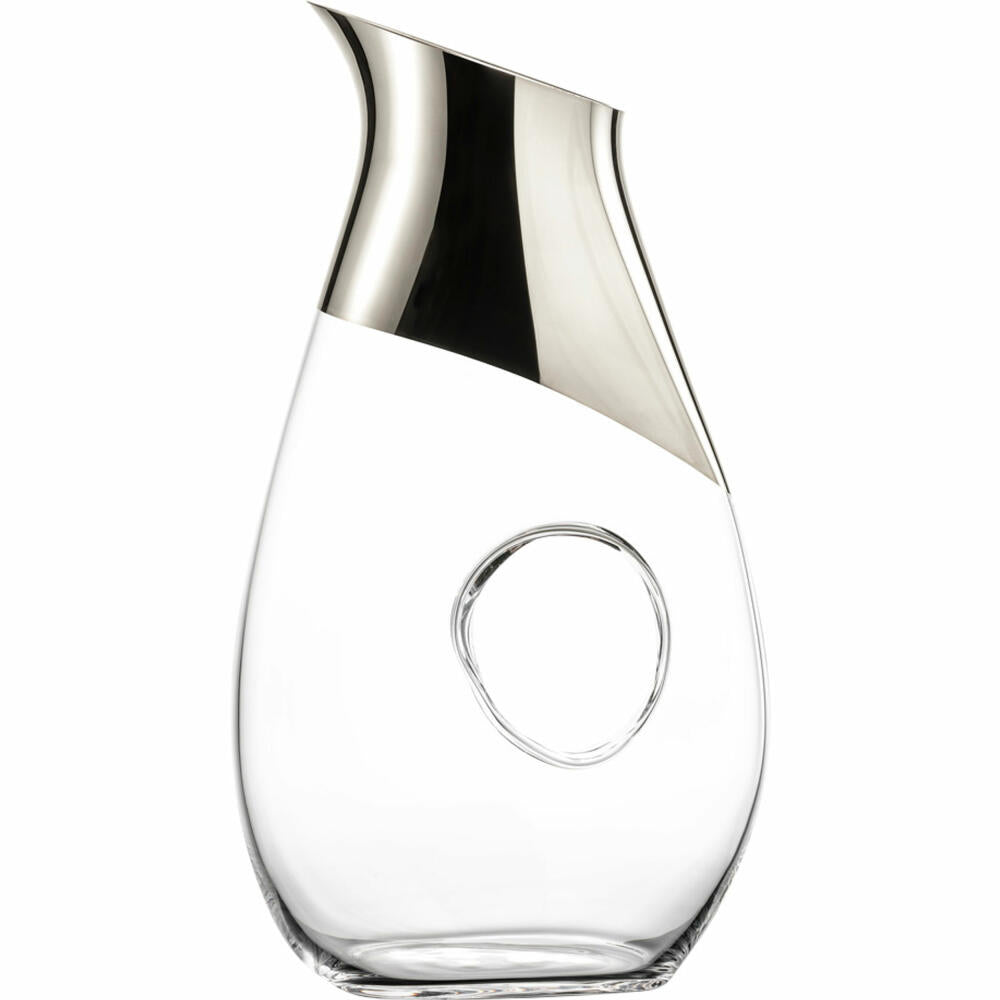 Eisch Krug No Drop, mit Durchgriff, Glaskrug, Wasserkrug, Weinkrug, Karaffe, Kristallglas, Platin, 1 L, 30170616