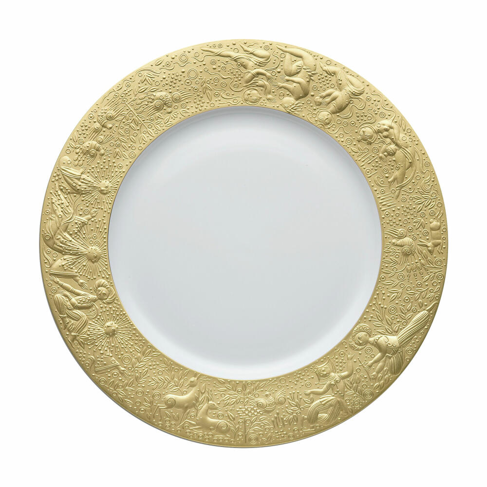 Rosenthal Servierplatte Zauberflöte Sarastro rund, Porzellan, Gold, 31.5 cm, 11260-206503-12430