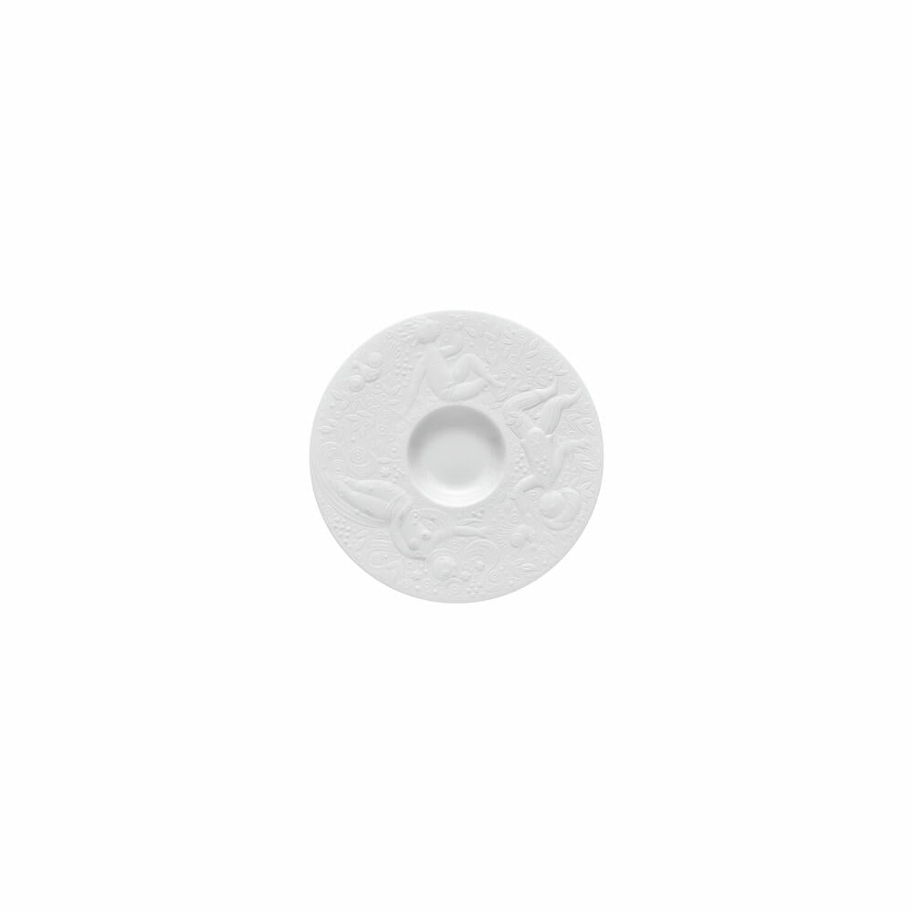 Rosenthal Espresso-Mokka-Untertasse Zauberflöte, Porzellan, Weiß, 12.1 cm, 11260-306500-14721
