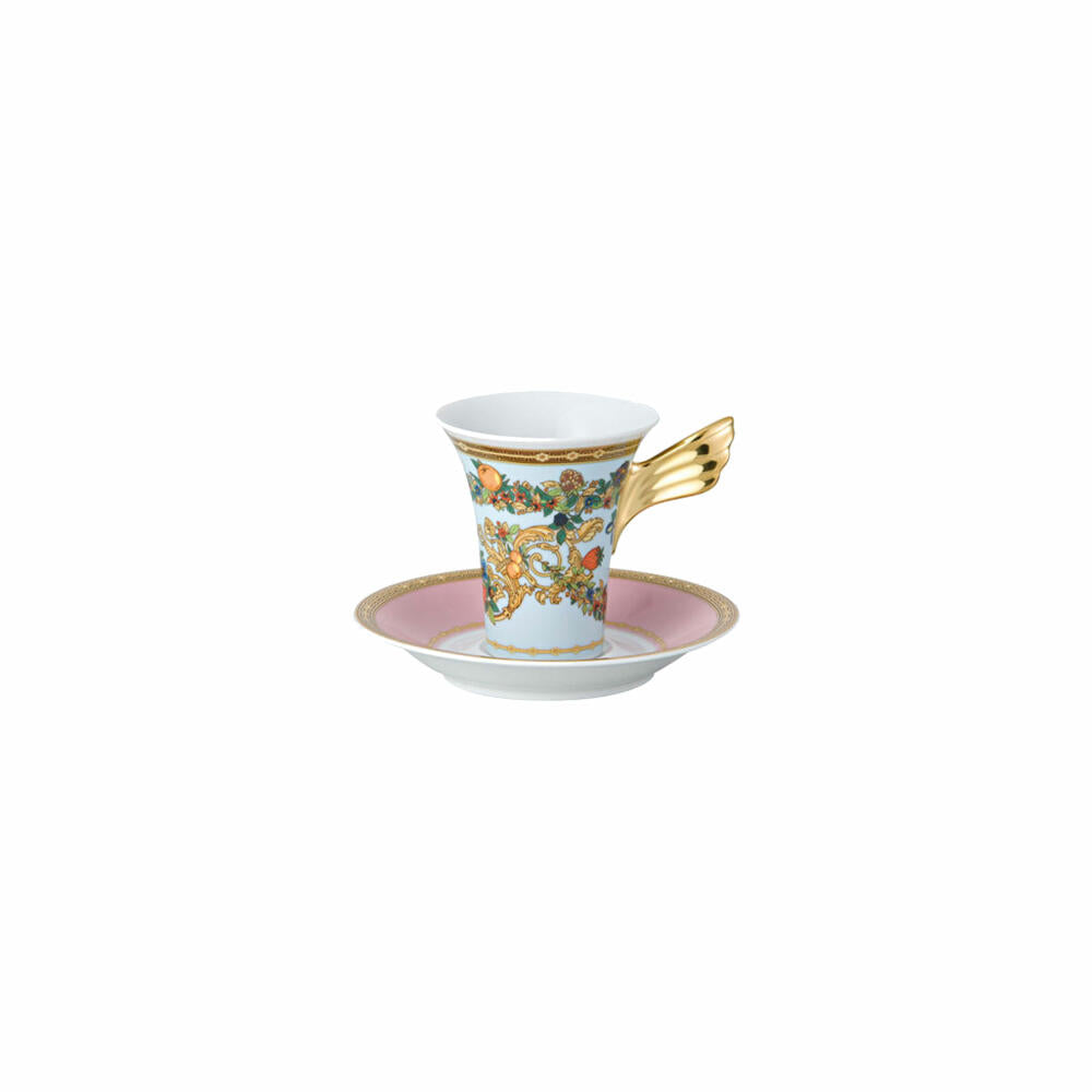 Rosenthal Versace espresso/mocha cup 2-piece. Le jardin de Versace, porcelain, 90 ml, 19300-409609-14720