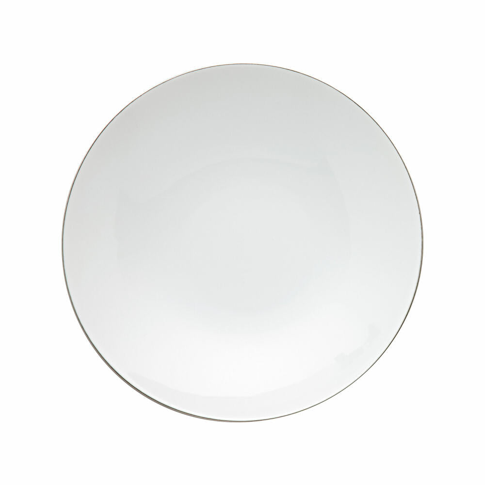 Rosenthal Speiseteller TAC Gropius Platin, Porzellan, Weiß-Silber, 28 cm, 11280-403241-10229