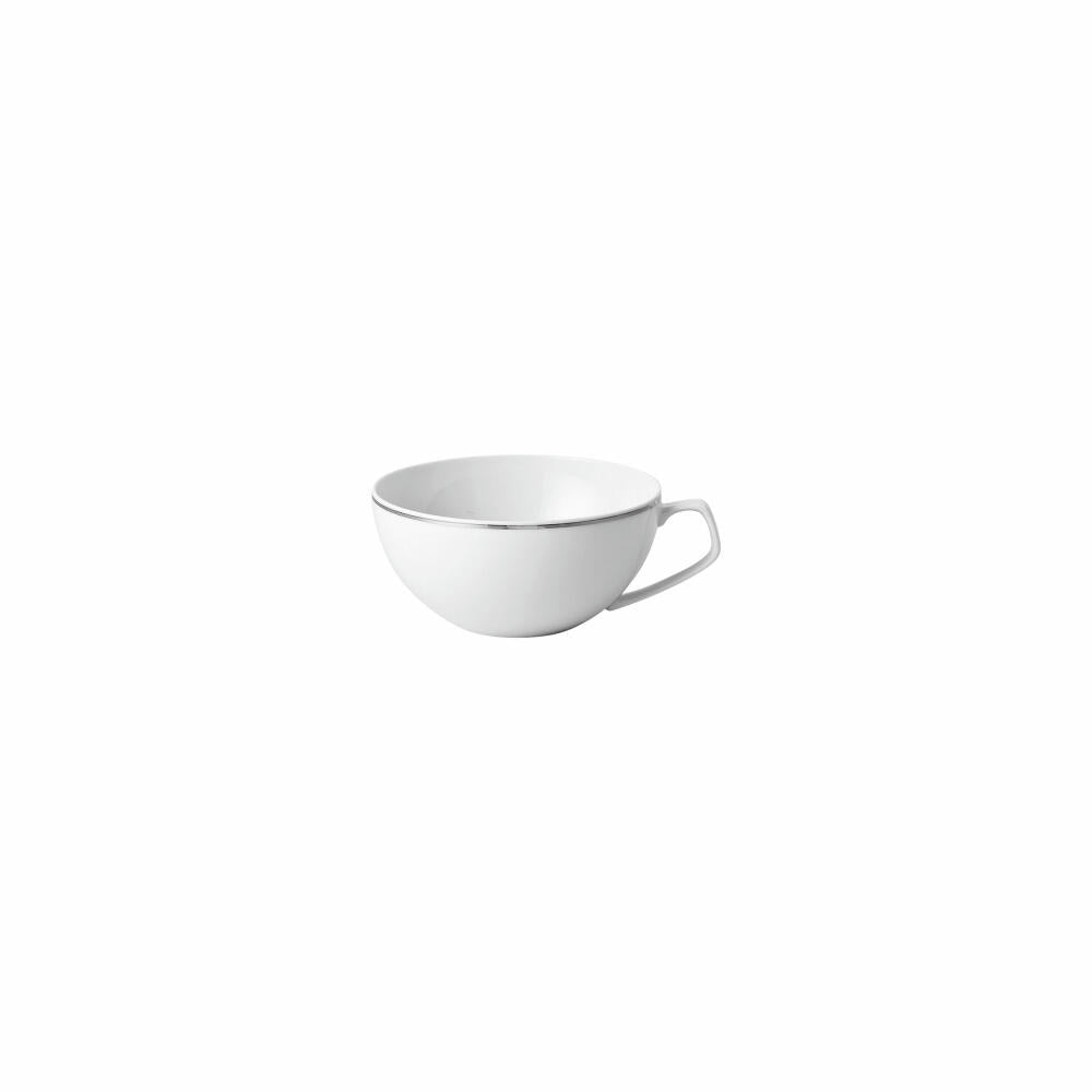 Rosenthal Tee-Obertasse TAC Gropius Platin, Porzellan, Weiß-Silber, 240 ml, 11280-403241-14642