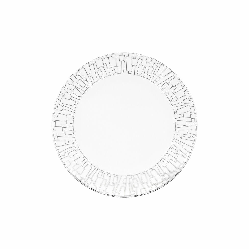 Rosenthal Frühstücksteller TAC Gropius Skin Platin, Porzellan, Silber, 22 cm, 11280-403239-10222
