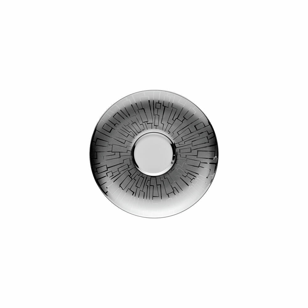 Rosenthal Tee-Untertasse TAC Gropius Skin Platin, Porzellan, Silber, 15.7 cm, 11280-403239-14641