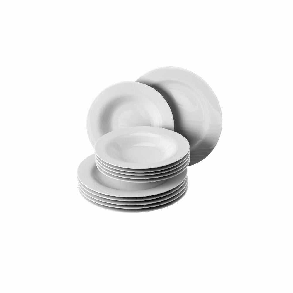 Rosenthal Tafelset Moon 12-tlg., Service, Porzellan, Weiß, 19600-800001-18339