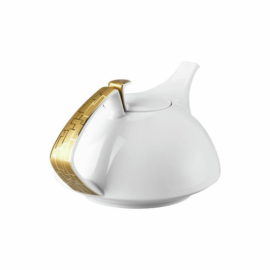 Rosenthal Teekanne TAC Gropius Skin Gold für 6 Personen, Porzellan, Weiß-Gold, 1.35 L, 11280-403255-14230