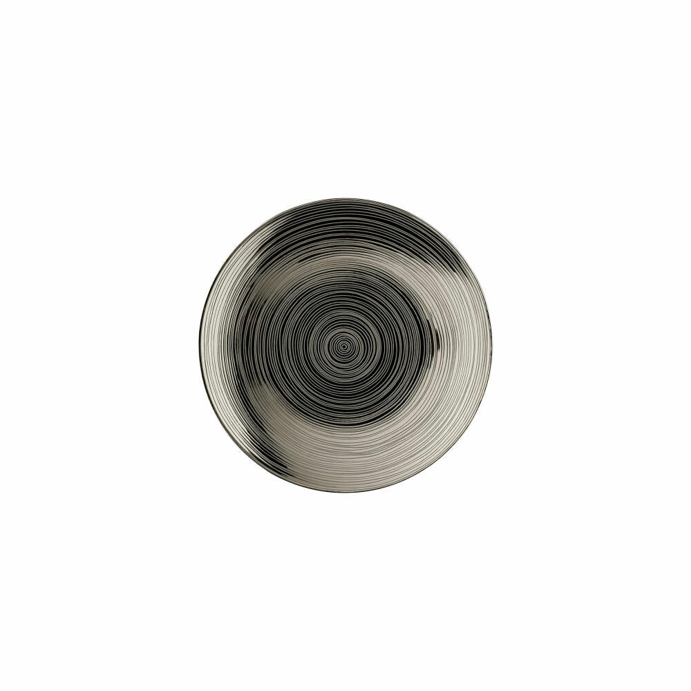 Rosenthal Brotteller TAC Gropius Stripes 2.0 Titan, Porzellan, Silber, 16 cm, 11280-403262-10216