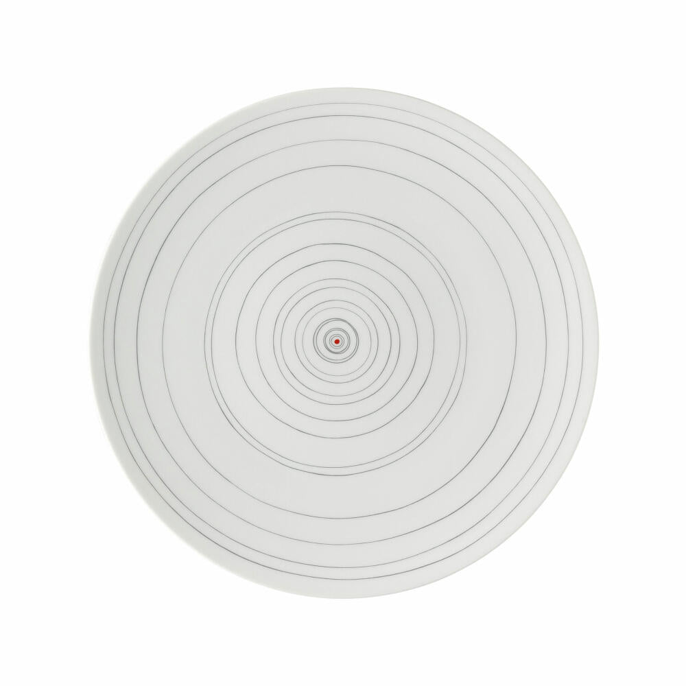 Rosenthal Speiseteller TAC Gropius Stripes 2.0, Porzellan, Grau, 28 cm, 11280-403261-10229