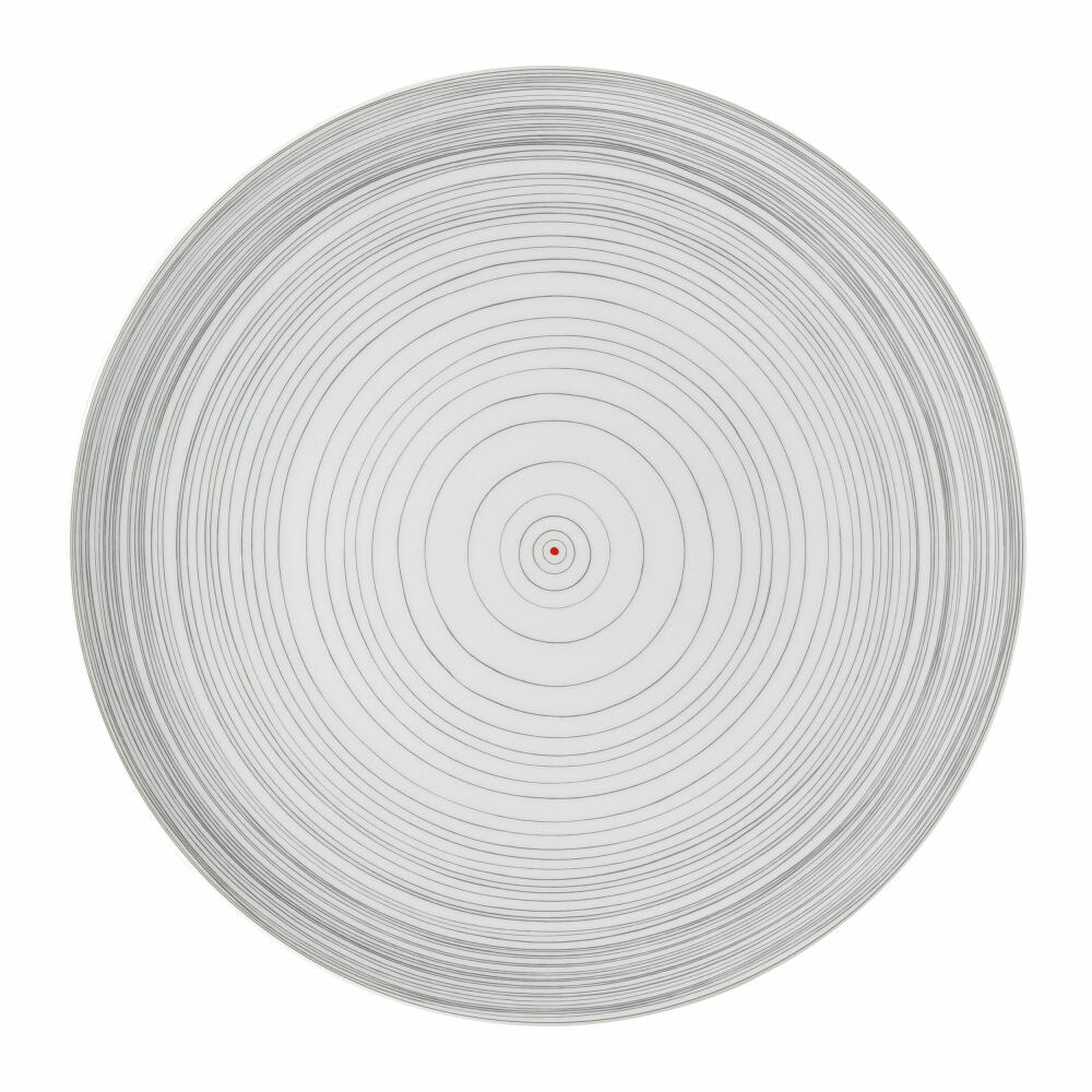 Rosenthal Platzteller TAC Gropius Stripes 2.0, Porzellan, Grau, 33 cm, 11280-403261-10263