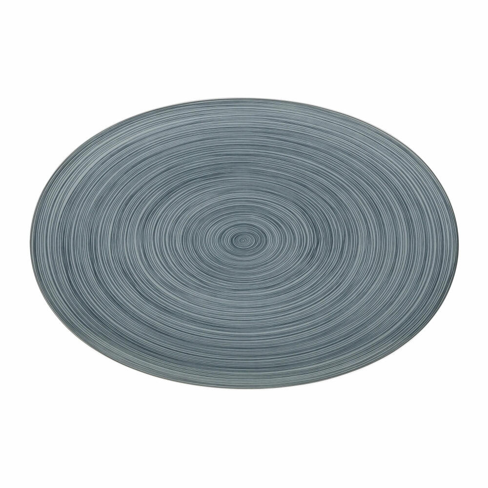 Rosenthal Servierplatte TAC Gropius Stripes 2.0 matt, Porzellan, Grau, 34 cm, 11280-403264-12734