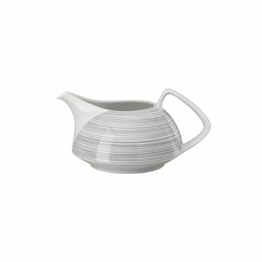 Rosenthal Milchkännchen TAC Gropius Stripes 2.0 für 6 Personen, Porzellan, Grau, 250 ml, 11280-403261-14430