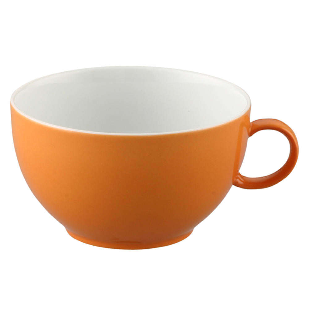 Thomas Sunny Day Cappuccinotasse, Obertasse, Porzellan, Orange, Spülmaschinenfest, 380 ml, 14672