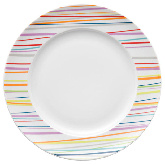 Thomas Sunny Day Speiseteller, Grillteller, Teller, Porzellan, Sunny Stripes / Bunt Gestreift, Spülmaschinenfest, 27 cm, 10227
