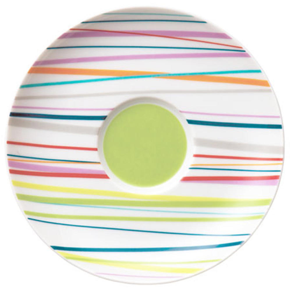 Thomas Sunny Day Untertasse für Kaffeetasse / Teetasse, Porzellan, Sunny Stripes / Bunt Gestreift, Spülmaschinenfest, 14.5 cm, 14741