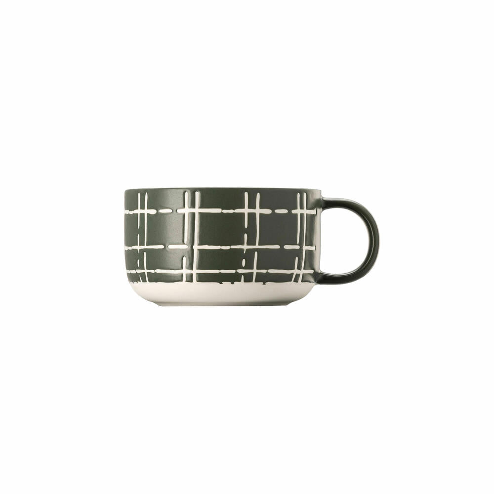 Thomas Kombi-Obertasse Fun Karo Dark, Porzellan, Grün, 280 ml, 11910-402002-14772