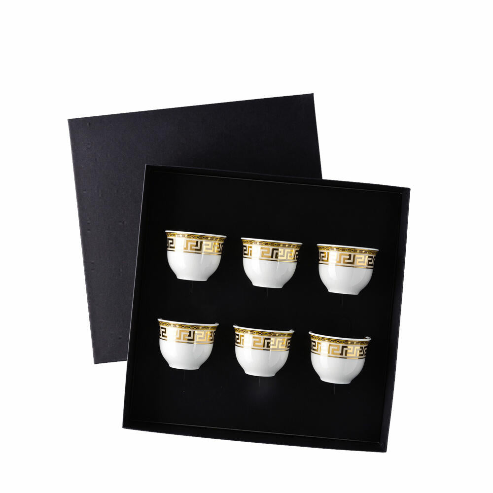 Rosenthal Versace mug small set of 6 Prestige Gala, porcelain, 80 ml, 14413-403637-28403