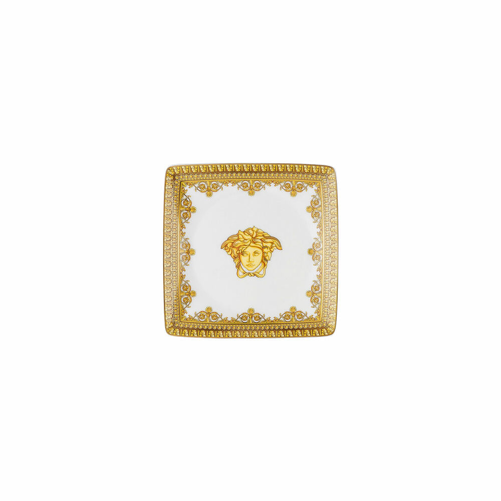 Rosenthal Versace bowl square flat Baroque Bianco, porcelain, 12 cm, 11940-403652-15253