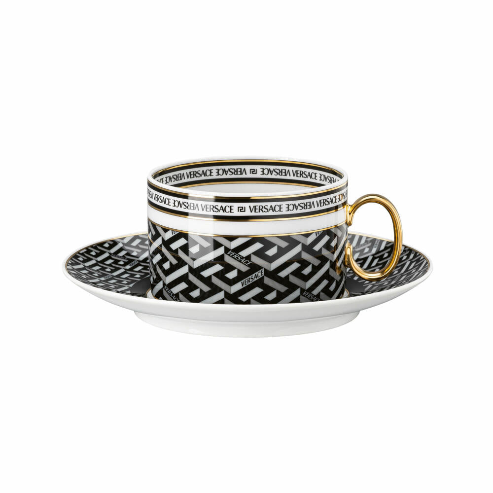 Rosenthal Versace tea cup 2 pcs. La Greca Signature Black, porcelain, 200 ml, 19335-403765-14640