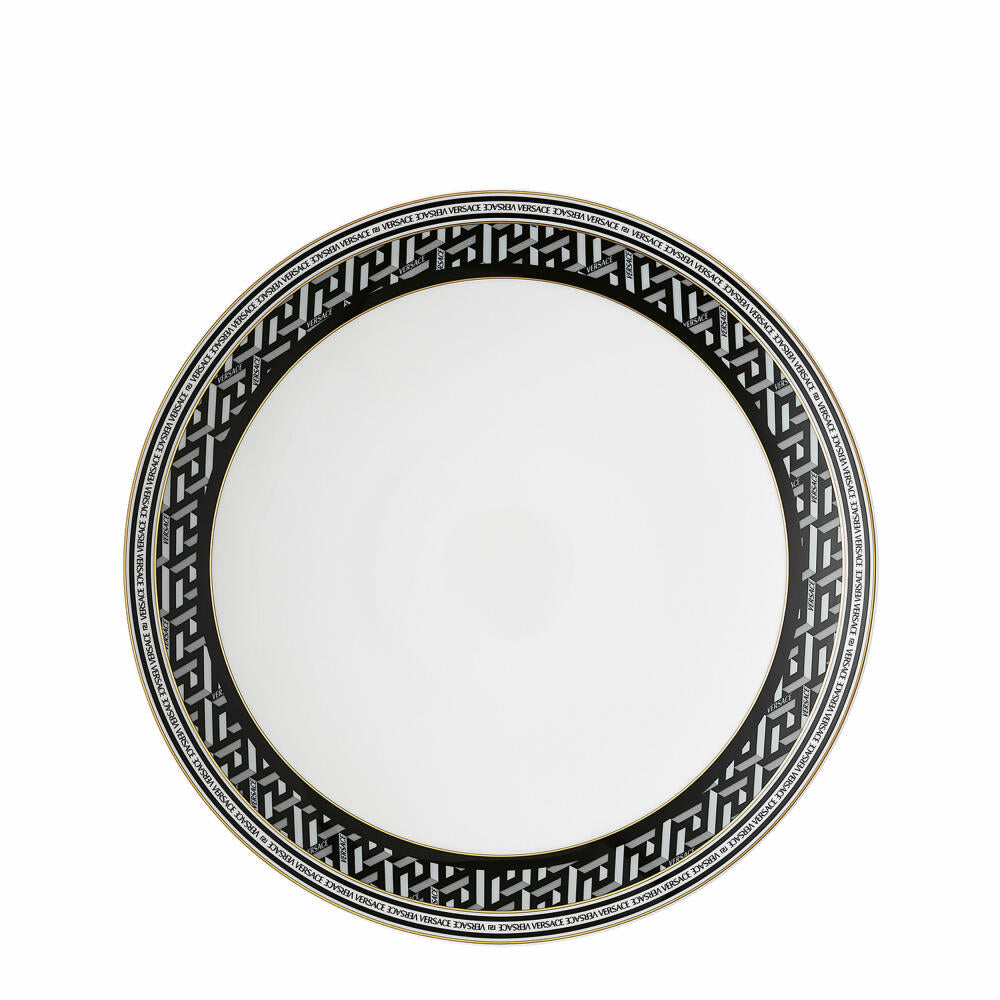 Rosenthal Versace gourmet plate La Greca Signature Black, porcelain, 28 cm, 19335-403765-10978