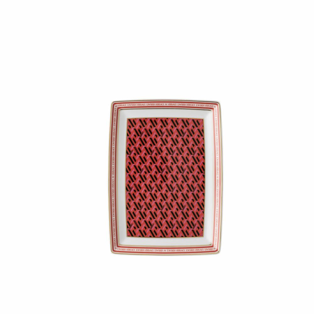 Rosenthal Versace plate La Greca Signature Red, porcelain, 18 x 13 cm, 14407-403766-12718
