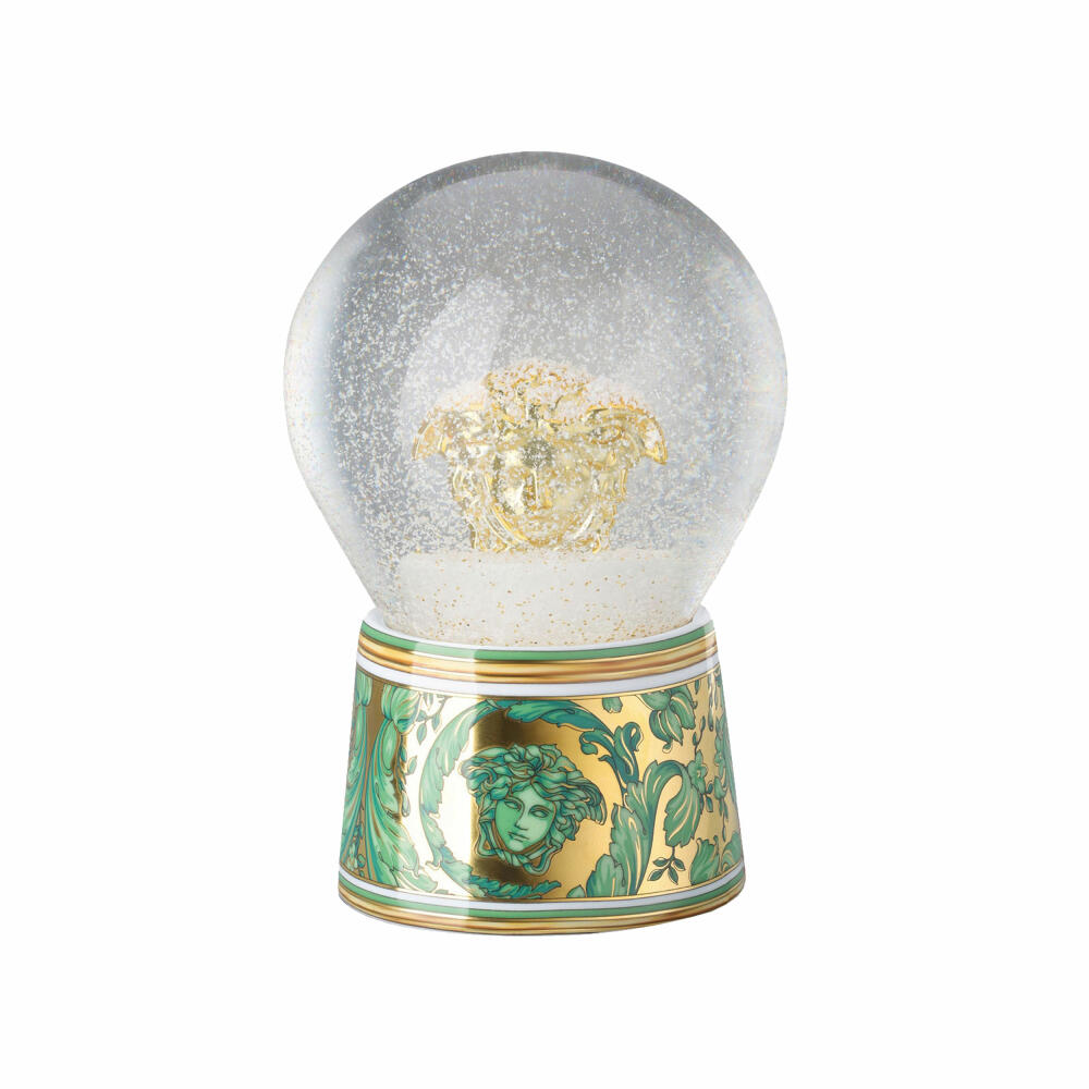 Rosenthal Versace snow globe Medusa Garland Green, material mix, 12 cm, 14498-409959-27560