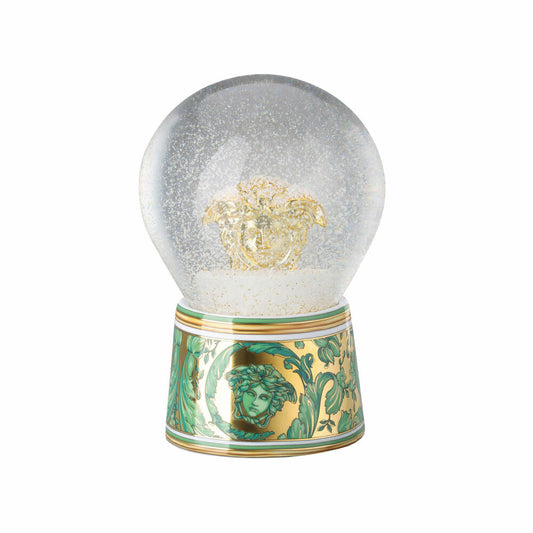 Rosenthal Versace Schneekugel Medusa Garland Green, Materialmix, 12 cm, 14498-409959-27560
