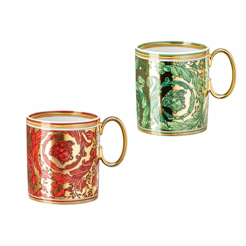 Rosenthal Versace Mug Set of 2 Medusa Garland, Porcelain, 19335-409957-29220