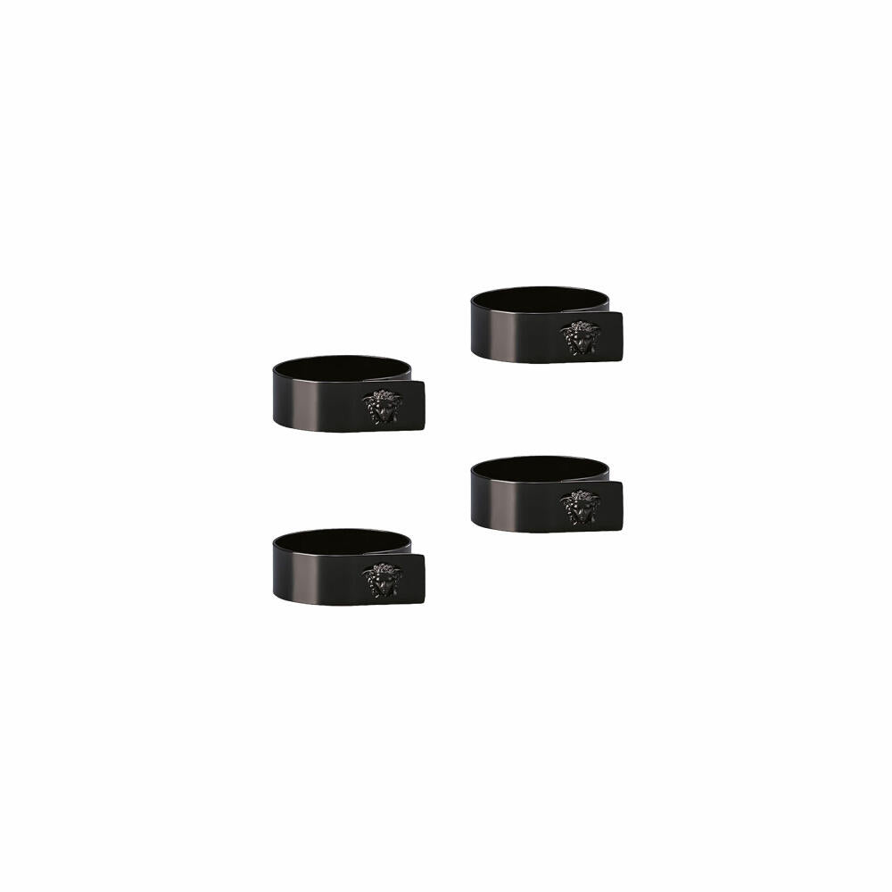 Rosenthal Versace napkin rings set of 4 Medusa Black, metal, 69201-321644-05010