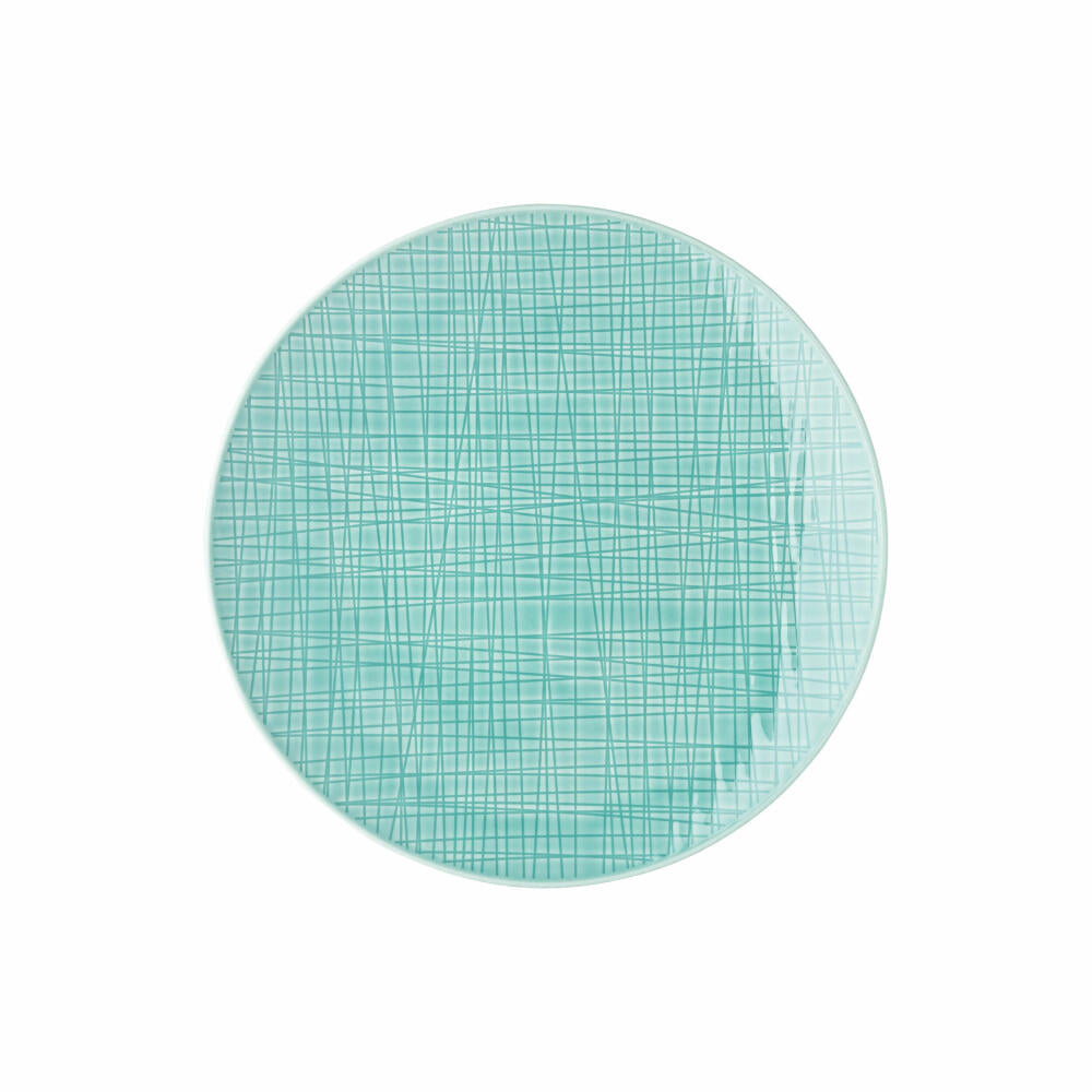 Rosenthal Teller Mesh Colours Aqua flach, Porzellan, Blau, 24 cm, 11770-405152-10864